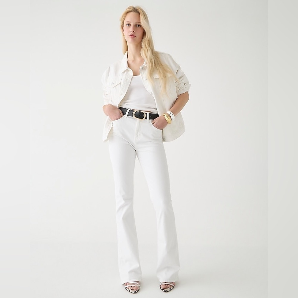 J Crew Skinny flare jean in white wash BO801